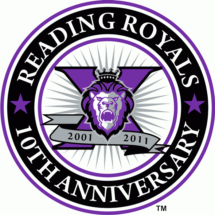 reading royals 2011 anniversary logo iron on transfers for T-shirts